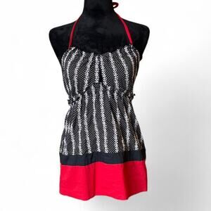 Y2K TOCCA Black Red Halter Dress – Whimsygoth Mini S